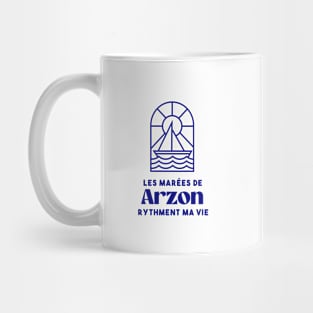 Arzon the tides punctuate my life - Brittany Morbihan 56 Sea Holidays Beach Mug